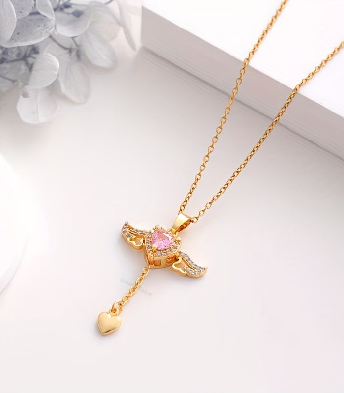 altın renk sevgi meleği kolye