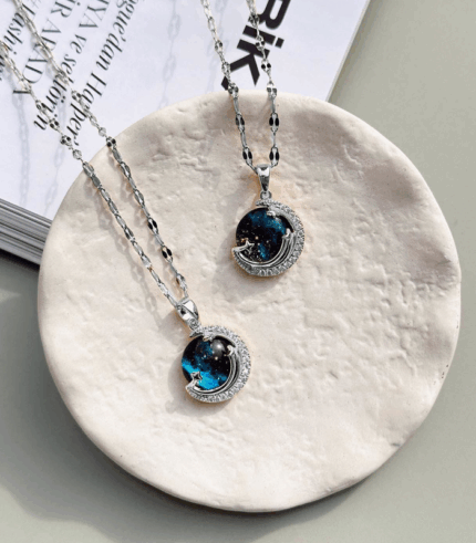 gökyüzü kolye gümüş